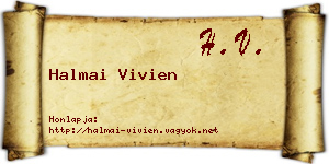 Halmai Vivien névjegykártya